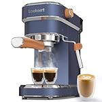 Laekerrt 20 Bar Espresso Maker CMEP01 with Milk Frother Steamer, Home Expresso Coffee Machine for Cappuccino and Latte (Navy Blue, Stainless Steel) Gift for Coffee Lovers, Father