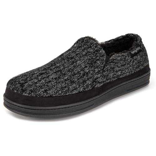Image of FamilyFairy Mens Slippers Men's Memory Foam Slippers Knit Comfy Warm House Shoes for Indoor Outdoor