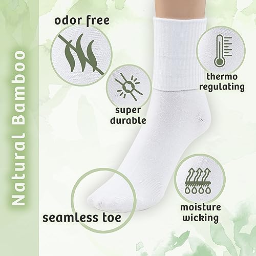 Sensory Seamless Socks For Kids Viscose Bamboo No Seam Toe Girls School Uniform Sock 3-6 Pk4