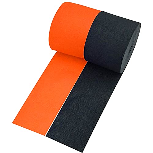 Jiebor Halloween Streamers Orange And Black Crepe Paper Streamers thumb #5