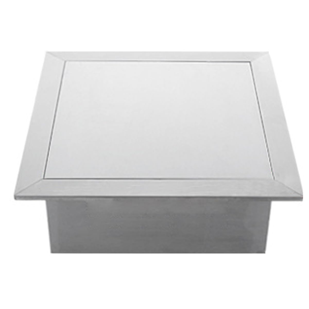 Recessed bin lids, Square Waste Chute Lid Embedded Type Trash Can 304 Stainless(Silver)