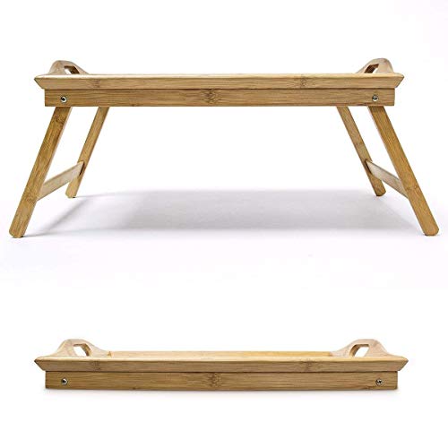 Table ordinateur portable lit et plateau bambou petit déjeuner pliable - 5