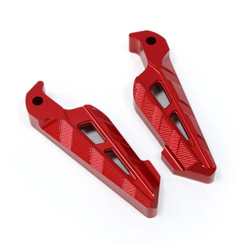 フットペグ に適合する ヤマハ XMAX 400 300 250 125 XMAX300 XMAX250 用 バイク 後部座席用フットレスト リアフットペグ ペダル アクセサリー パーツ(赤)