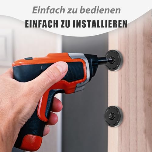 Neosmuk Neodym Magnete mit Loch, 50kg Extra Stark, Runde Magnete zum Anschrauben, Magnet mit Gewinde, Starke Magnete zum Schrauben(10er Set, Schwarz)