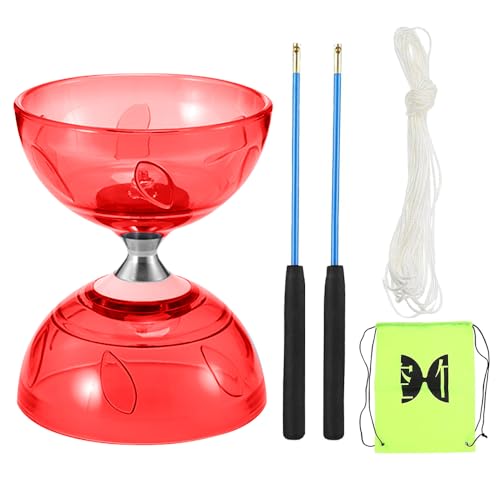 KBIBCK Diabolo Roulement à Billes, Kit de Jonglerie Triple Roulement, Diabolo Lumineux, pour Enfants, Adultes, Débutants Professionnels