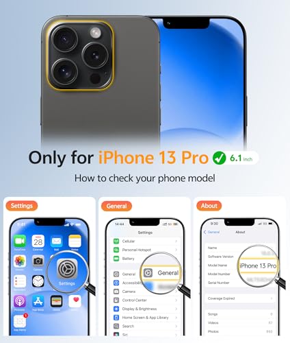 Image of FNTCASE for iPhone 13 Pro Case: [Compatible with Magsafe] Translucent Matte Cases with [Full Camera Protection] [Screen Protector] Military Grade Shockproof Protective Phone Cover - Blue