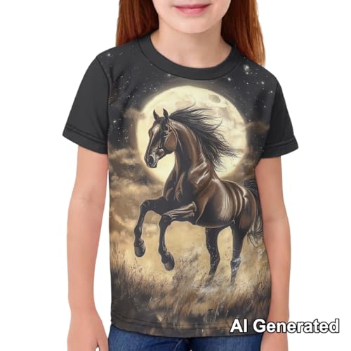 Image of Xhuibop Kids T Shirts for Boys Size 3-16 Girls Short Sleeve Sportswear Active Tops