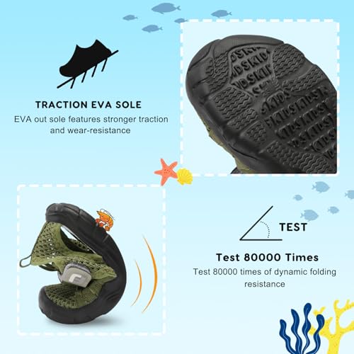 Image of JOINFREE Toddler Boys Girls Water Shoes Breathable Qucik Dry Sport Beach Sandals Lightweight Barefoot Flexible