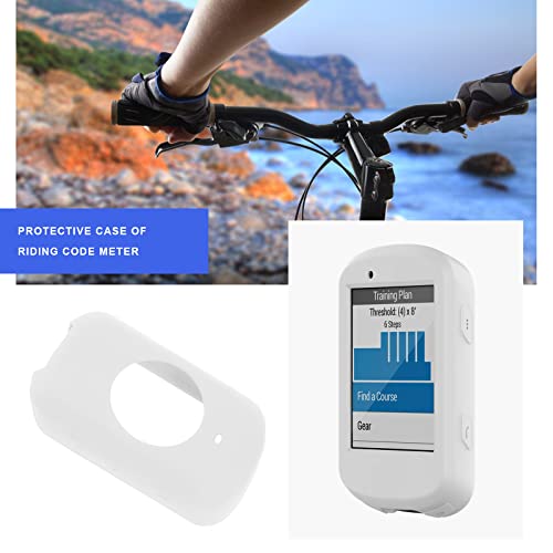 Create idea 2PCS Silicone Case Compatible with Garmin Edge 530 Bike GPS Anti-drop Protective Cover Skin Cycling GPS Replacement Accessories Black & White - Image 4