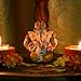 Hindu Lord Ganesha Idol Statue - Indian Diwali Gifts Small Ganesh for Car Dashboard Decor India God Home Mandir Murti Pooja Yoga Meditation Room Altar Kit Decor Wedding Gift