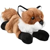 Forest & Twelfth Laying Stuffed Fox, Lifelike 9.5' Soft Plush Animal Toy for Cuddles, Bedtime, Play, Huggable Stuffed Plushie for Sleeping, Home Décor, Snuggly Gift for Kids (Fox)