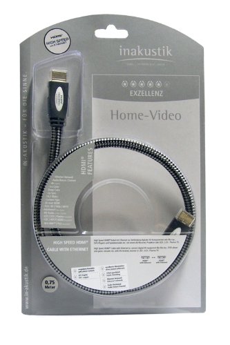 In-akustik Exzellenz HDMI mit Kabel Ethernet 0,75 m GF