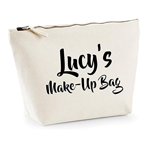 Personalised Make Up Accessory Bag Any Name The for Any Occasion, Christmas and Birthdays (White Bag) Cover