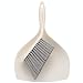 Dustpan and Brush Set for House Floor Sofa Office Desk Cleaning Ergonomic Brush Design (White)