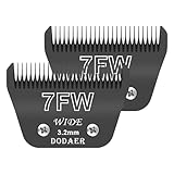 DODAER 7FW Wide Blades for Dog Grooming,Compatible with Andis,Oster A5,Wahl km10 Clippers,Cutting Length 1/8
