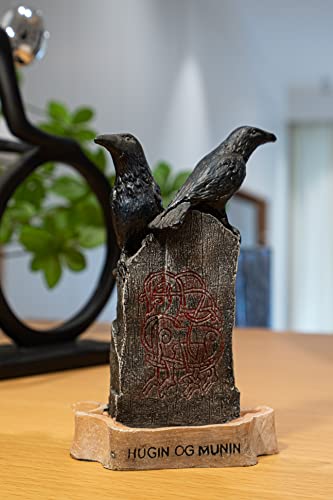 EASCHEER Hugin OG Munin Statue 3" Collectible Figurine Statue Sculpture