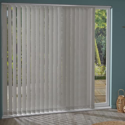 Kit Complet Store californien à lamelles Verticales 89mm - h260cm - Gris - L8,9cm x H260cm