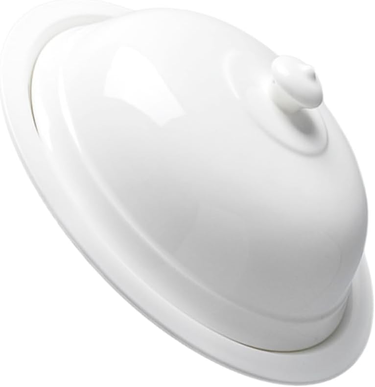 Ceramic Western-style Steak Serving Dish White Dinner Plate Lid Multi-functional Appetizer Serving Plate