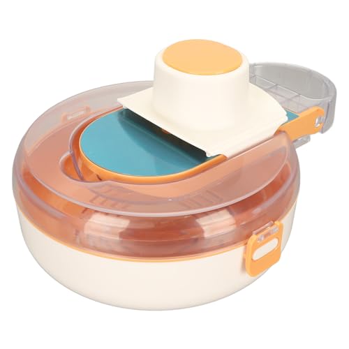 Nikou Affettaverdure 9 in 1, in acciaio inox, con contenitore, per casa e ristorante, multifunzione da cucina, arancione