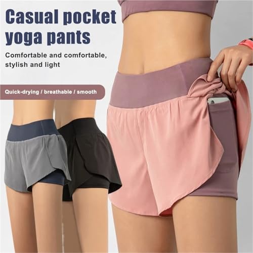 Short double couche à séchage rapide idéal du Pilates au running - 4