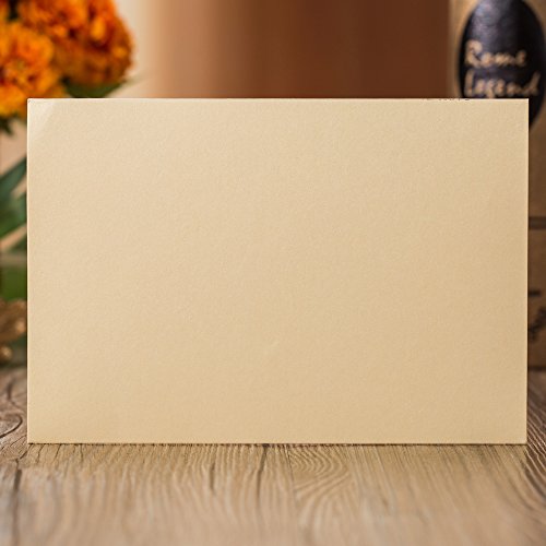 Paper Laser Cut Wedding Baby Shower Invitation Cards with Flower Hollow Favors Invitation Cardstock for Engagement Birthday Graduation (YC042) - Thumbnail 5