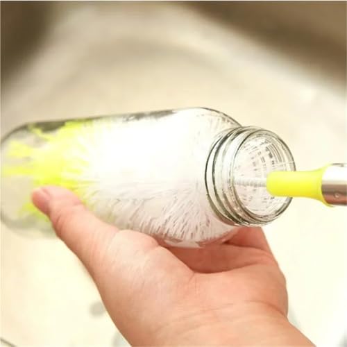 Brosse pour biberon et tasse à manche long pliable et tête ronde - 6