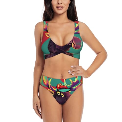Haut de bikini et maillot de bain 2 pièces élan pour femme dote d'une doublure sculptante premium