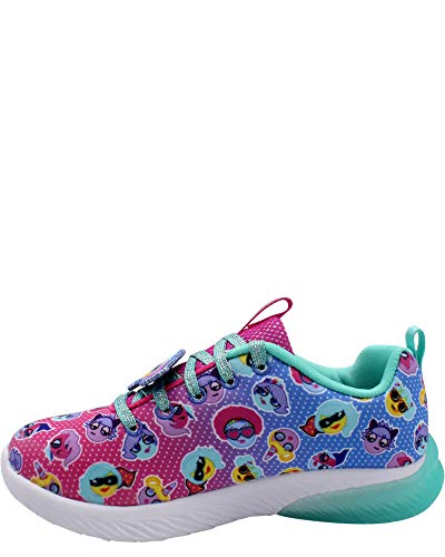 Skechers Girl's Skech Gem - Sport Squad, Training, Neon Pink,Multi, 2 US M Little Kid