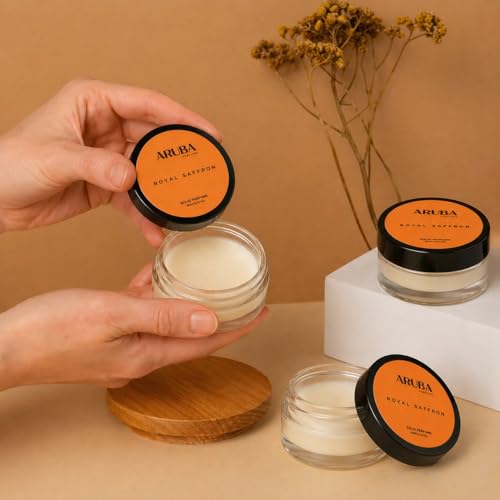 Image of Set of 3 Alcohol Free Royal Saffron| Oudh | Musk.| Wax Perfumes for Men & Women | Cologne | Strong & Lasting Fragrance | Gifting Pack for Him & Her