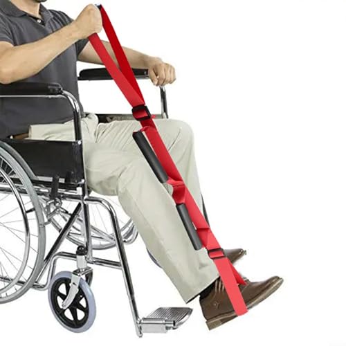 Bebykilemi Beinhebehilfsgurte zur Rehabilitation, 1 m lange Nylonstütze mit Griffen und Fußschlaufen, kompatibel mit Rollstühlen, Betten, Sofas für schwache Beine o Bebykilemi Beinhebehilfsgurte zur Rehabilitation, 1 m lange Nylonstütze mit Griffen und Fußschlaufen, kompatibel mit Rollstühlen, Betten, Sofas für schwache Beine o