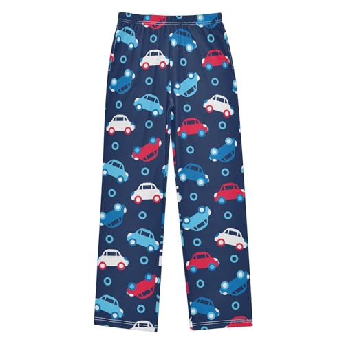 ZZXXB Cartoon Transportation Boys Long Pants Soft Trousers Elastic Waist Kids Lounge Bottoms with Pockets S-XL