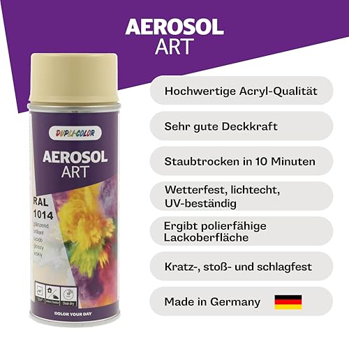 DUPLI-COLOR AEROSOL ART RAL 1014 Elfenbein glänzend 400 ml - Sprühfarbe – Ansicht 3