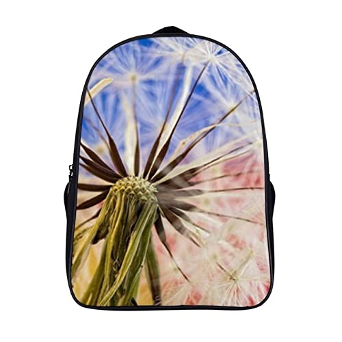Sac à dos d'école unisexe Dandelion imprimé pour enfants et adultes 40x28x16cm