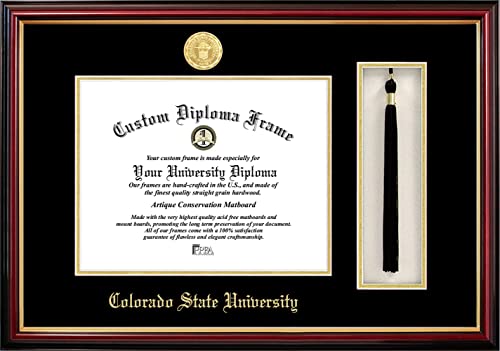 Campus Images Colorado State Rams Tassel Box & Diploma Frame – 8.5x11, Official NCAA