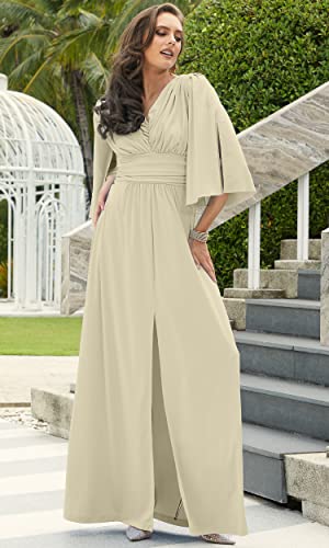Image of KOH KOH Womens Long Bridesmaid Semi Formal Wedding Guest Maxi Dress Gown