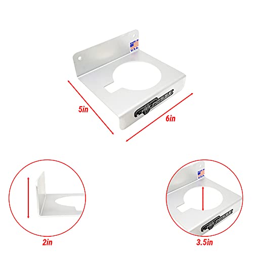 Image of Pit Posse PP3346 Ratio Measuring Cup w /Lid And Aluminum Caddie Combo- For Oil Mixture 2 Stroke Engine Fluid Utility Can 16:1 to 70:1 Premixed Ratio- Storage Holder Caddie w /Cup Included (Silver)