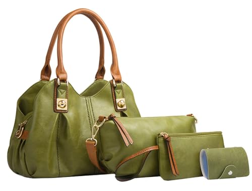 Tote Handbag Fashion Purse for Women PU Leather Shoulder Bags 4pcs Handbags with Adjustable Strap 2025