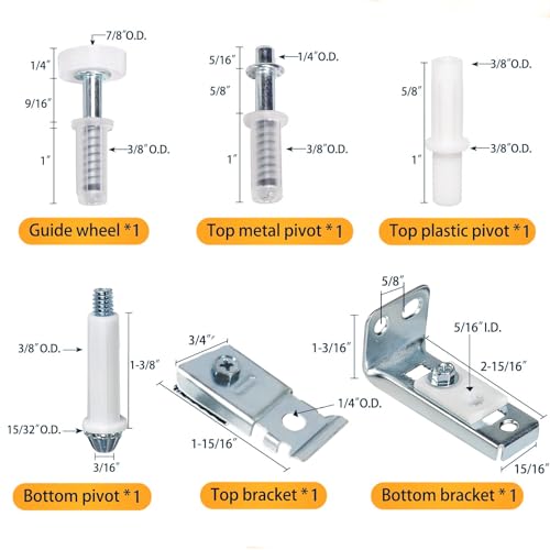 Bifold Door Hardware Repair Kit, 1-Pack Bifold Closet Door Hardware Kit Folding Door Hardware Repair Replacement Tool Kit
