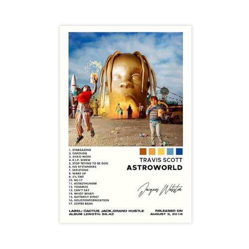 Travis Scott ASTROWORLD Album Poster Canvas Poster Bedroom Decor Landscape Office Room Decor Gift Unframe-style08x12inch(20x30cm)