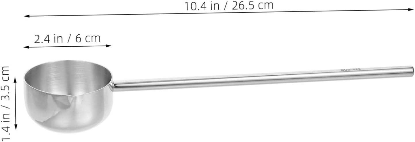 STOBAZA 5pcs Household Water Ladle Kitchen Ladles for Pot Metal Water Soup with Long Handle