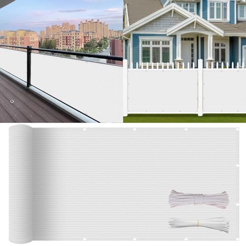Brise vue jardin 220G M² de qualité supérieure HDPE durable blanc - 2