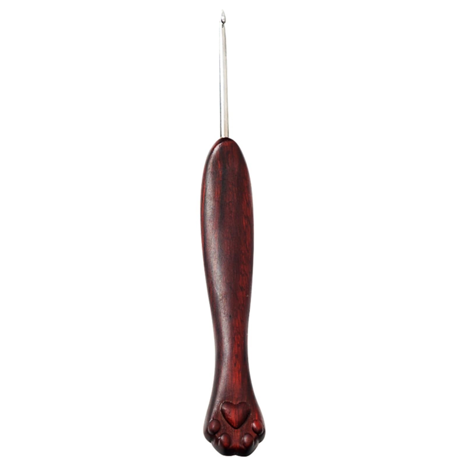 Agujas Crochet Purple Sandalwood Shallow Mouth Wooden Handle