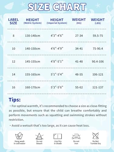 Traje de Buceo de para Niños, Ultra elástico 2.5 mm con Cremallera Trasera, Traje de Buceo Completo, una Pieza para esnórquel, Buceo, natación, Surf Traje de Neopreno - imagen 2