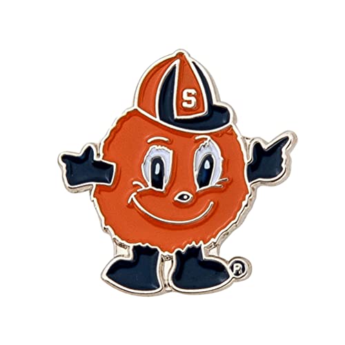 Pins Université Syracuse logo orange en métal émaillé par Desert Cactus