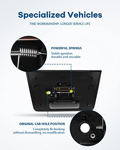 Lujuntec Exterior Door Handle,Front Rear Door Handle W/Lock Hole Rear Tailgate Side,Replacement For 2004-2012 For Nissan For Titan,1Pcs Black Handle Replace 906067S200 #TOP5