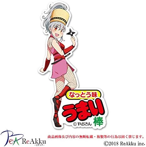 Amazon Co Jp うまみちゃん 納豆味 強粘着 Uvカット 耐水ステッカー 2 Mサイズ 車 バイク