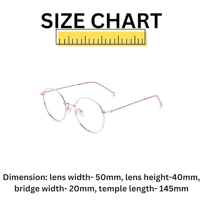 Image of Round Shape Blue Cut Antiglare Computer Eyeglasses For Men And Women |Blue Light Filtering Glasses For Computer And Mobile Use | 100% UV Protection | Gold & Silver Rose Gold.