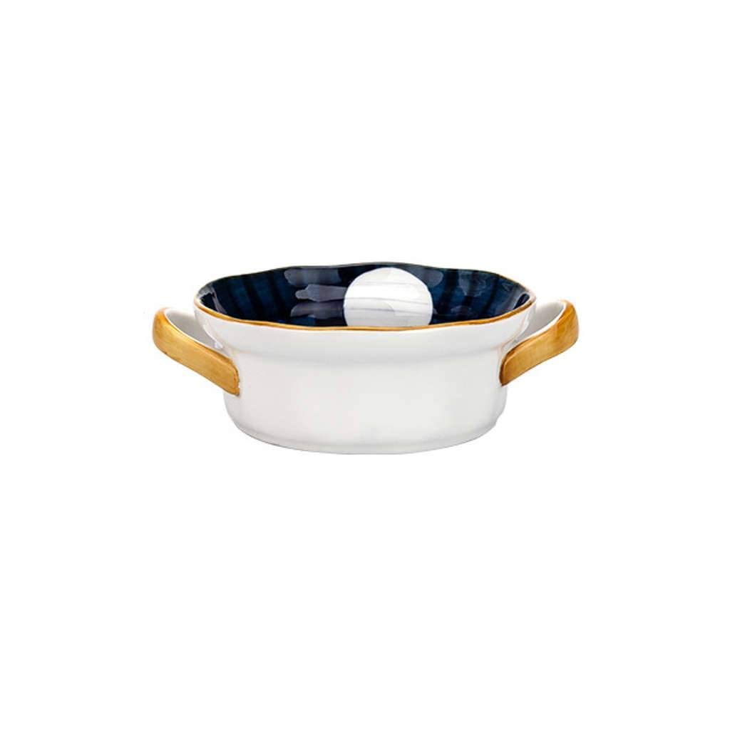 Suppenschüssel mit 2 Griffen Japanische Art, große Suppentassen mit Griffen und Deckel in China Porzellan Keramikofen Mikrowellengeeignete mikrowellengeeignete Küche für Nudeln Obstsalat-C-1