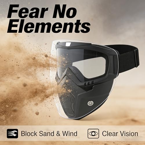 Image of Motorcycle Face Mask Full Face,Dirt Bike Goggles Motocross, ATV, Offroad, Riding Racing Goggles for Men Women