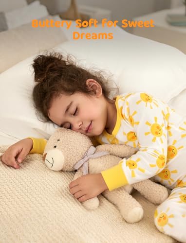 Image of PATPAT Bamboo Viscose Pajama Sets for Toddler Boys & Girls Baby Kids, Ultra-soft Snug fit Pjs Sleepers for Birthday Holiday